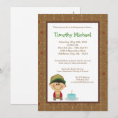 5x7 Kind Boy Birthday Party Invitation Kaart (Voorkant / Achterkant)