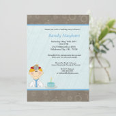 5x7 Kind Boy Doctor Birthday Party Invitation Kaart (Staand voorkant)