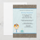 5x7 Kind Boy Doctor Birthday Party Invitation Kaart (Voorkant / Achterkant)