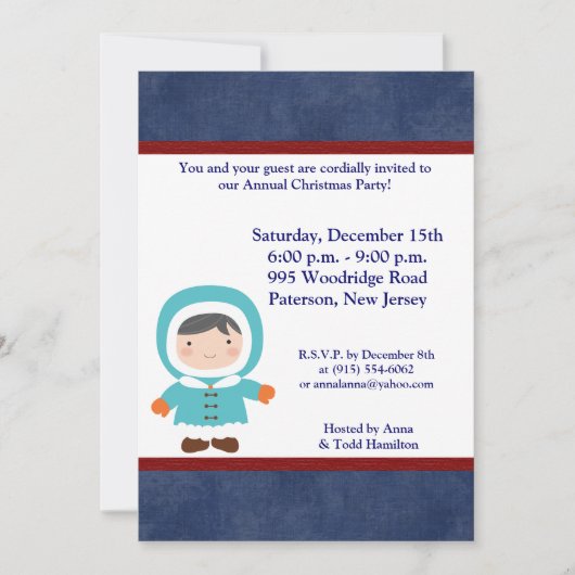 5x7 Kinder uitnodiging voor kerstmis (Voorkant)
