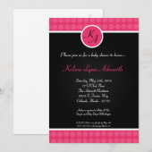 5x7 kleurrijke roze Polka Dot Baby shower Uitnodig Kaart (Voorkant / Achterkant)