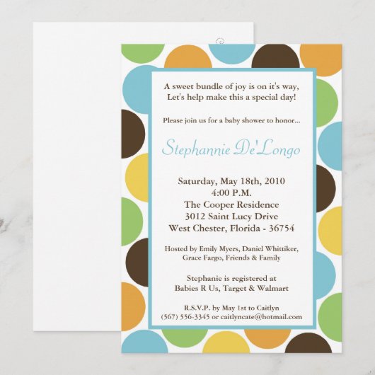 5x7 Koning van het Baby shower Safari van Oerwoud Kaart (Voorkant / Achterkant)