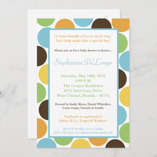 5x7 Koning van het Baby shower Safari van Oerwoud Kaart (Voorkant / Achterkant)