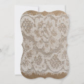 5x7 Kraft papieren zak Lace Burlap bruiloft uitnod Kaart (Achterkant)