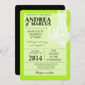 5x7 kristallen kroonluchter Glitz bruiloft uitnodi Kaart (Voorkant / Achterkant)