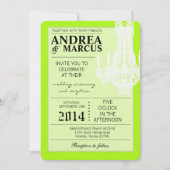 5x7 kristallen kroonluchter Glitz bruiloft uitnodi Kaart (Voorkant)