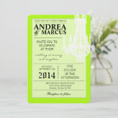 5x7 kristallen kroonluchter Glitz bruiloft uitnodi Kaart (Staand voorkant)