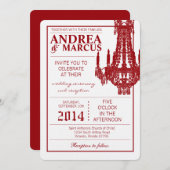 5x7 kristallen kroonluchter Glitz bruiloft uitnodi Kaart (Voorkant / Achterkant)