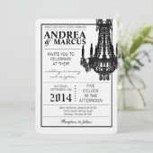 5x7 kristallen kroonluchter Glitz bruiloft uitnodi Kaart (Staand voorkant)