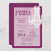 5x7 kristallen kroonluchter Glitz bruiloft uitnodi Kaart (Voorkant / Achterkant)