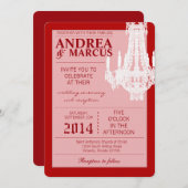 5x7 kristallen kroonluchter Glitz bruiloft uitnodi Kaart (Voorkant / Achterkant)