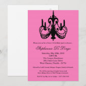 5x7 kroonluchter lief 16 Verjaardag Deel Uitnodigi Kaart (Voorkant / Achterkant)