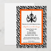 5x7 Kroonluchter Oran Zebra 16e verjaardag Uitnodi Kaart (Voorkant / Achterkant)