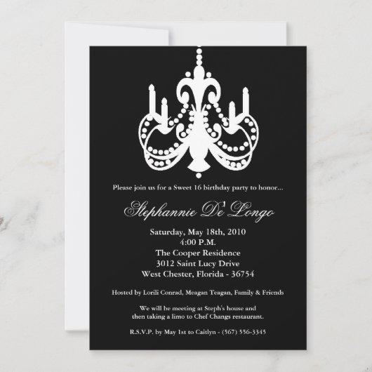 5x7 kroonluier zoet 16 Birthday Deel Uitnodiging (Voorkant)