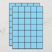 5x7 L. Blauw papier Gridmap Kaart (Voorkant / Achterkant)