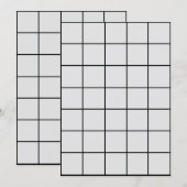 5x7 L. Grijs papier Gridmap Kaart (Voorkant / Achterkant)