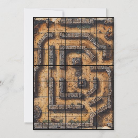 5x7 Labyrinth Paper Gridmap Kaart (Voorkant)