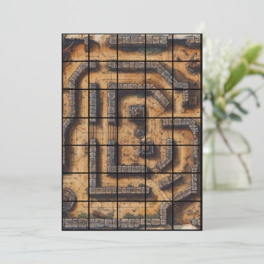 5x7 Labyrinth Paper Gridmap Kaart (Staand voorkant)
