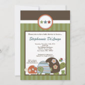 5x7 Laguna Turtle Frog Bee Baby shower Invitation Kaart (Voorkant)