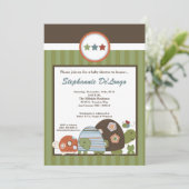 5x7 Laguna Turtle Frog Bee Baby shower Invitation Kaart (Staand voorkant)