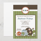 5x7 Laguna Turtle Frog Bee Baby shower Invitation Kaart (Voorkant / Achterkant)