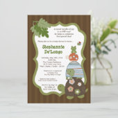 5x7 Laguna Turtle Frog Bee Baby shower Invitation Kaart (Staand voorkant)