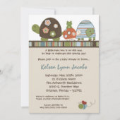 5x7 Laguna Turtle Frog Bee Baby shower Invitation Kaart (Voorkant)