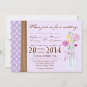 5x7 land Mason Jar Bloemen Bruiloft Uitnodiging (Voorkant)