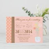 5x7 land Mason Jar Bloemen Bruiloft Uitnodiging (Staand voorkant)