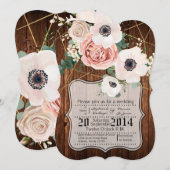 5x7 land schuur hout bruiloft uitnodiging (Voorkant / Achterkant)