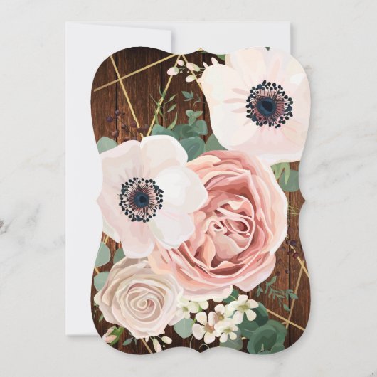 5x7 land schuur hout bruiloft uitnodiging (Achterkant)