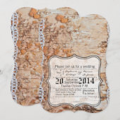 5x7 land schuur hout kant trim bruiloft uitnodigin kaart (Voorkant / Achterkant)