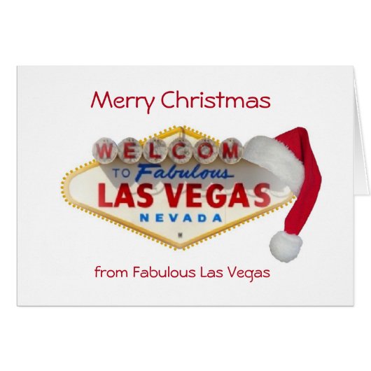 5x7 Las Vegas Kaart voor Kerstmis (Voorkant Horizontaal)