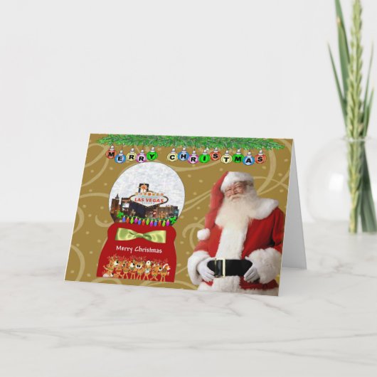 5x7 Las Vegas Kaart voor Kerstmis (Voorkant)