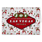 5x7 Las Vegas Kerstmis JOY Kaart (Voorkant Horizontaal)