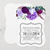 5x7 Lavendel Hibiscus op Wit Kaart (Voorkant / Achterkant)