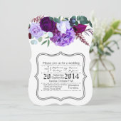 5x7 Lavendel Hibiscus op Wit Kaart (Staand voorkant)