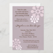 5x7 Lavendel Paarse Bloem Verjaardag Par Uitnodigi Kaart (Voorkant / Achterkant)