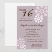 5x7 Lavendel Paarse Bloem Verjaardag Par Uitnodigi Kaart (Voorkant / Achterkant)