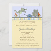 5x7 Leap Frog Turtle Bee verjaardagsfeestje uitnod Kaart (Voorkant)