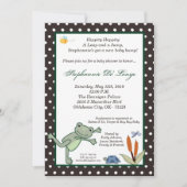 5x7 Leap Frog Turtle Pond Baby shower Invitation Kaart (Voorkant)