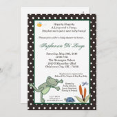 5x7 Leap Frog Turtle Pond Baby shower Invitation Kaart (Voorkant / Achterkant)