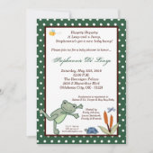 5x7 Leap Frog Turtle Pond Baby shower Invitation Kaart (Voorkant)