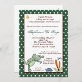 5x7 Leap Frog Turtle Pond Baby shower Invitation Kaart (Voorkant / Achterkant)
