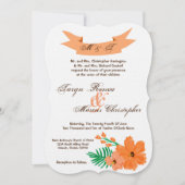 5x7 Lente Hibiscus Flower Hawa Weduwuitnodiging Kaart (Voorkant)