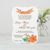 5x7 Lente Hibiscus Flower Hawa Weduwuitnodiging Kaart (Staand voorkant)