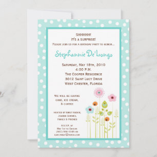 5x7 Lente Tijd Bloem Verjaardag Party Uitnodiging