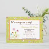 5x7 Lente Tijd Bloemen Verjaardag Uitnodiging (Staand voorkant)