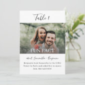 5x7 Leuke Feiten Foto Bruiloft Tafelnummers (Staand voorkant)