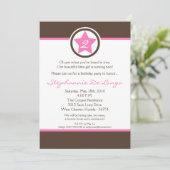 5x7 Lichtroze Rock Star Verjaardag Party Uitnodigi Kaart (Staand voorkant)